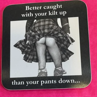 Cheeky Kiltie Coaster